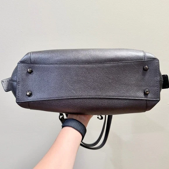 Coach 1941 Metallic Leather Dalton 31 Triple Compartment Shoulder Bag - Picture 5 of 9